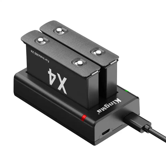 KingMa Insta360 One X4 Replacement Battery and Dual-Slot Charger Set - 1