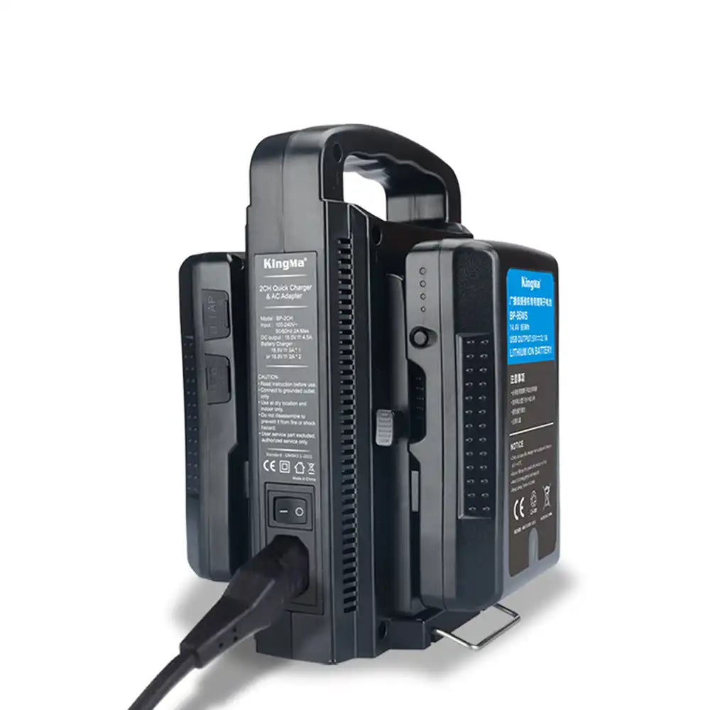 KingMa BP-2CH Charger | V-Mount | 2-Channel | AC/DC | LED - 3