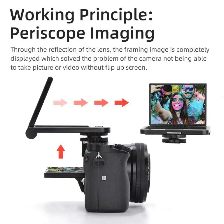 KingMa VL009 | Flip Mirror | Cold Shoe Mount - 5