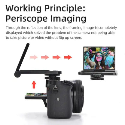 KingMa VL009 | Flip Mirror | Cold Shoe Mount - 5