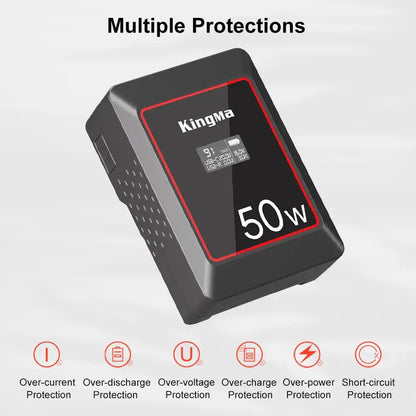 KingMa KM-VK50 | V-Mount | 3500mAh | 50Wh | Rechargeable Battery | LCD Display - 2
