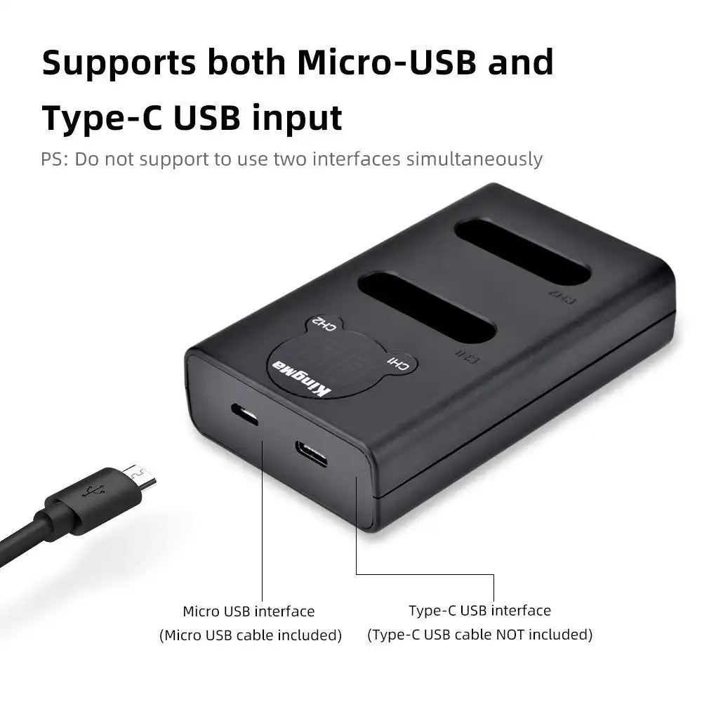 KingMa Li90B & Li92B Charger | Olympus | Dual Slot - 5