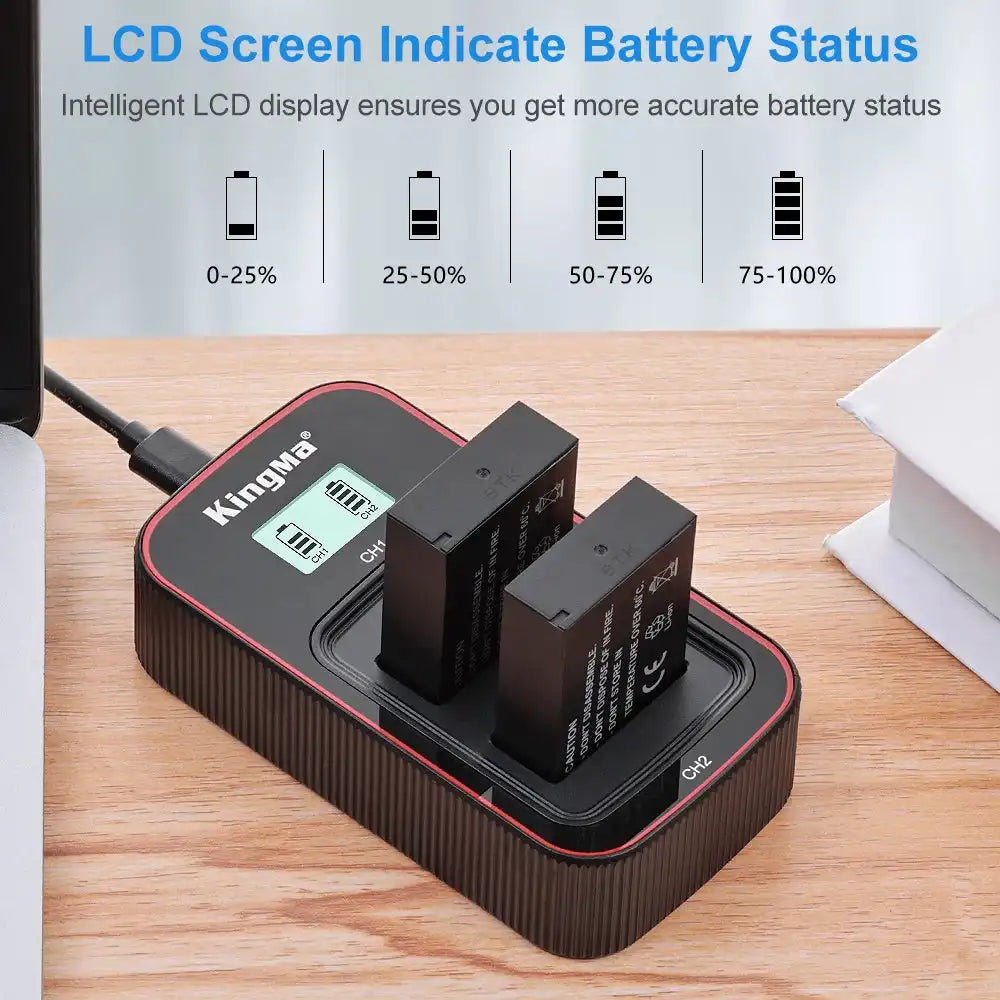 KingMa LP-E12 Set | Canon | 750mAh Battery | Dual Slot Fast Charger - 3