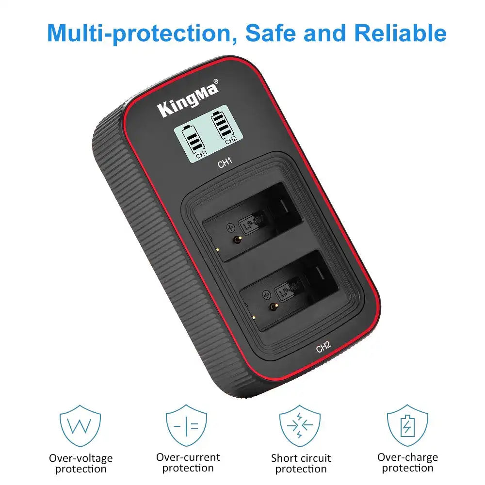 KingMa LP-E17 Set | Canon | 1040mAh Battery | Dual Charger | LCD - 4