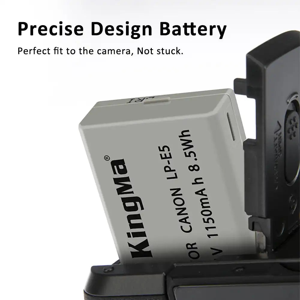 KingMa LP-E5 | Canon | 1150mAh | Replacement Battery | Fully Decoded - 4