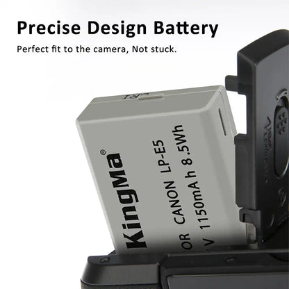 KingMa LP-E5 | Canon | 1150mAh | Replacement Battery | Fully Decoded - 4