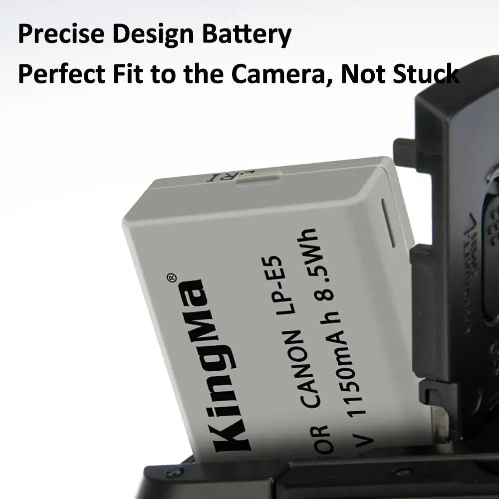 KingMa LP-E5 Charger and Battery Set for Canon LPE5 / LP-E5 Type Cameras - 4