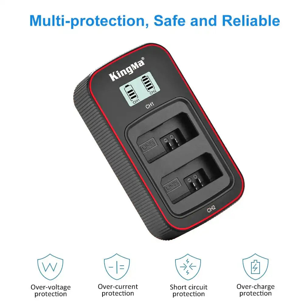 KingMa LP-E5 Set | Canon | 1150mAh Battery | Dual Slot Fast Charger - 4
