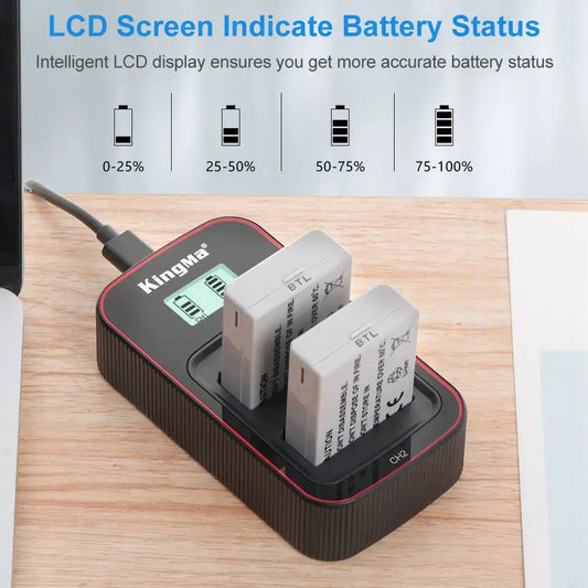 KingMa LP-E5 Set | Canon | 1150mAh Battery | Dual Slot Fast Charger - 2