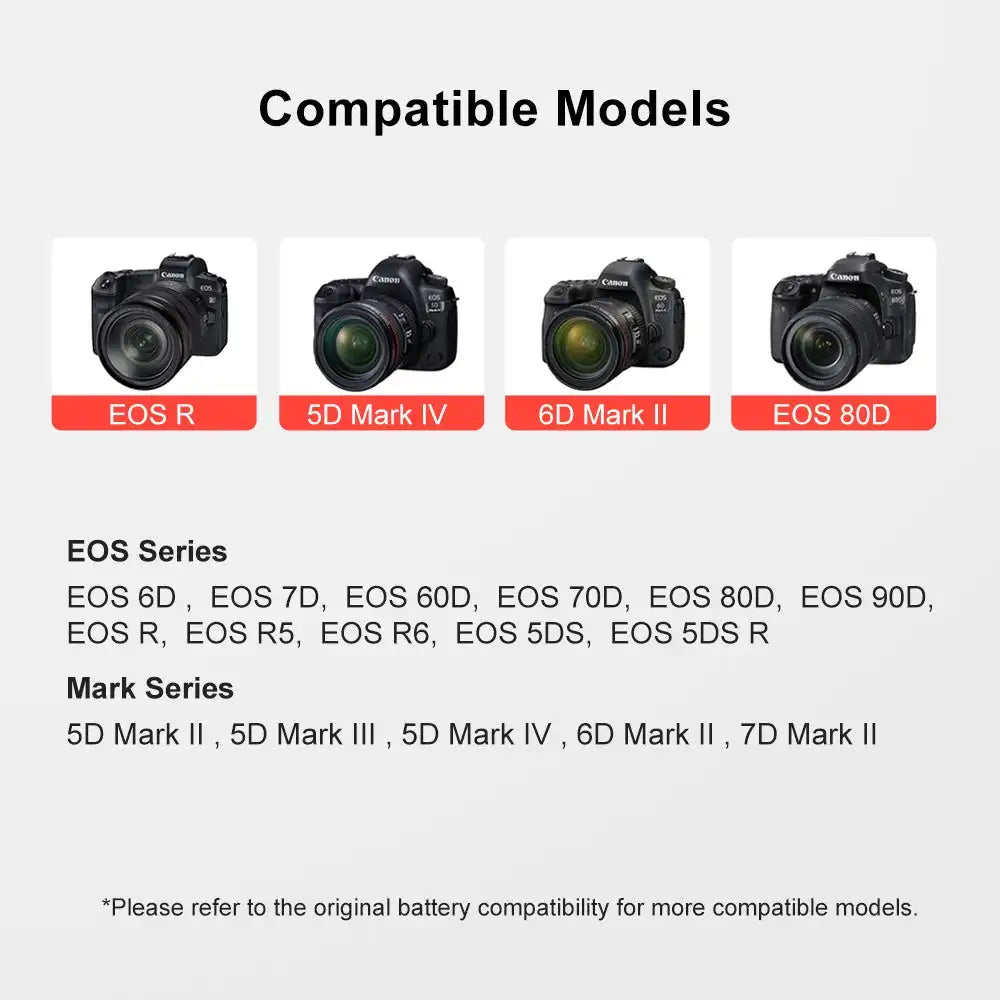 KingMa LP-E6 | Canon | 1960mAh | Replacement Battery | Fully Decoded | USB Type-C Port - 6