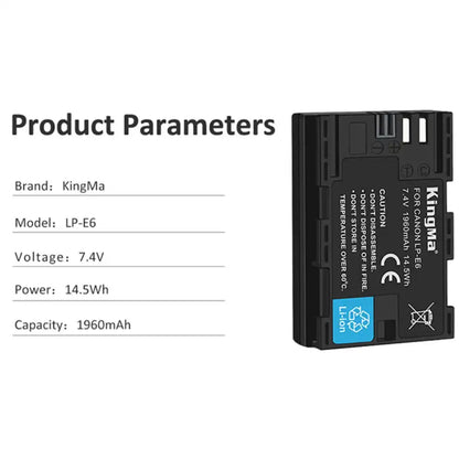 KingMa LP-E6 | Canon | 1960mAh | Replacement Battery | Half Decoded - 3