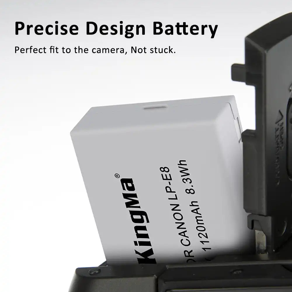 KingMa LP-E8 | Canon | 1120mAh | Replacement Battery | Fully Decoded - 4