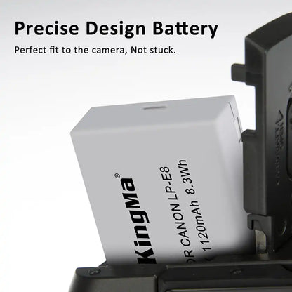 KingMa LP-E8 | Canon | 1120mAh | Replacement Battery | Fully Decoded - 4