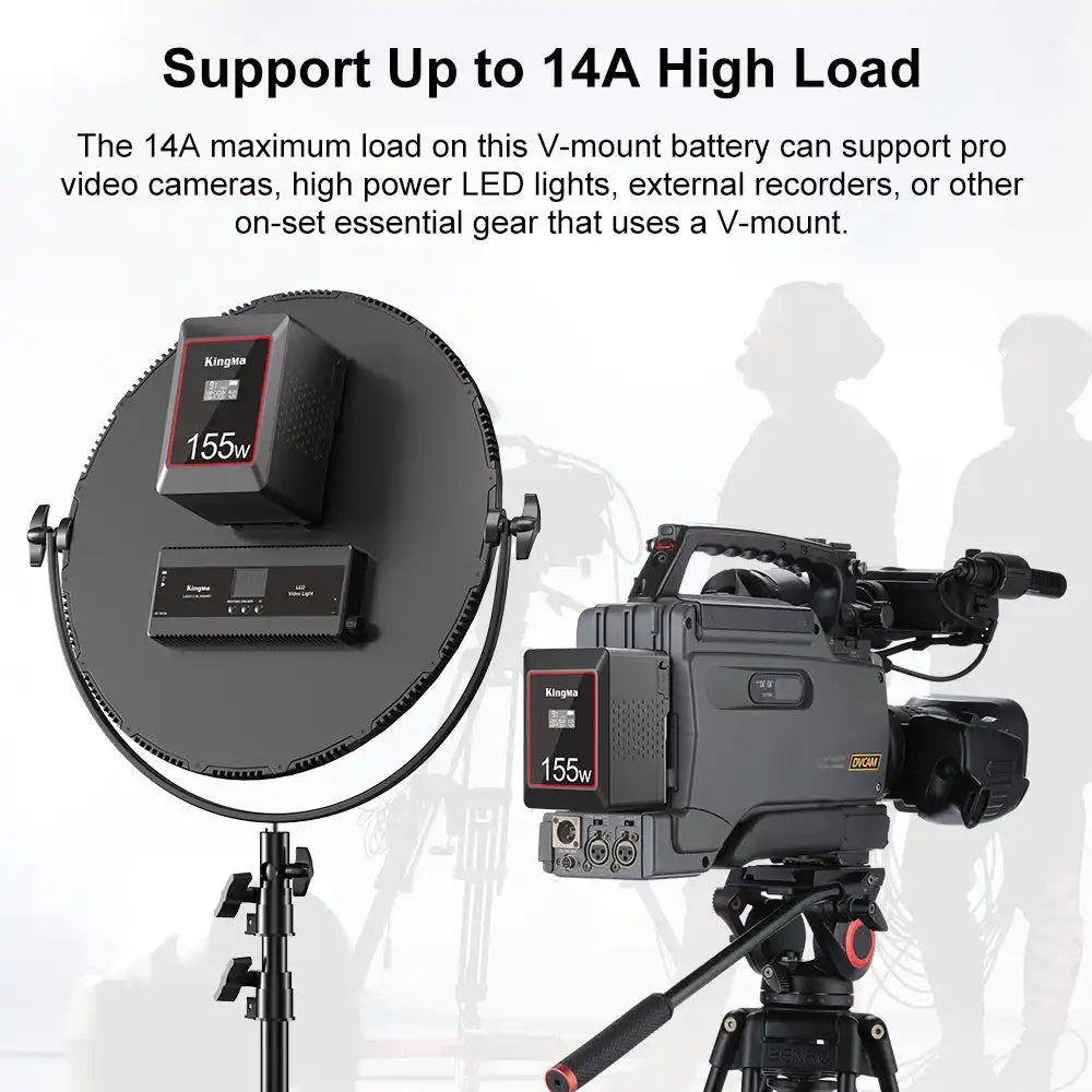 KingMa Mini-Size 155Wh 10500mAh V-Mount Battery | Broadcast Cameras LED Light etc. - 5