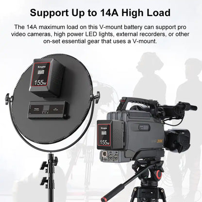 KingMa Mini-Size 155Wh 10500mAh V-Mount Battery | Broadcast Cameras LED Light etc. - 5
