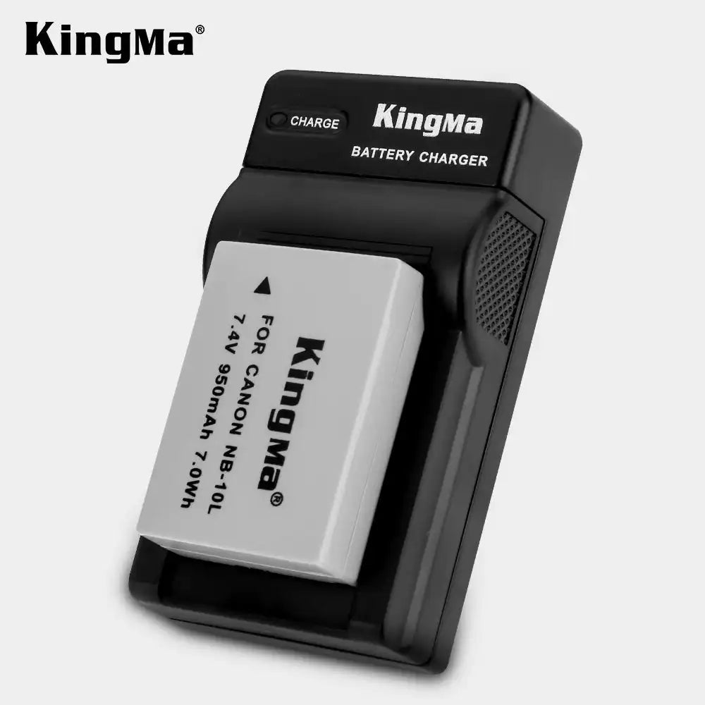 KingMa NB-10L Set | Canon | 950mAh Battery | Single Charger | LED - 3