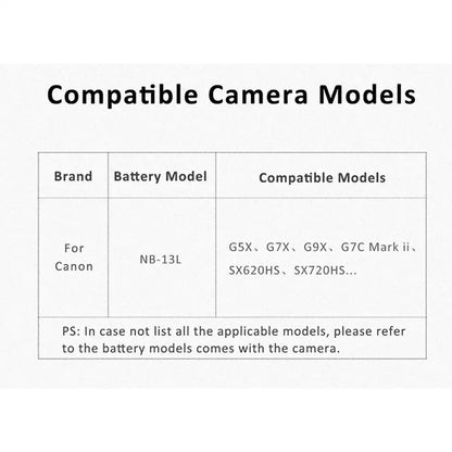 KingMa NB-13L | Canon | 1010mAh | Replacement Battery - 5