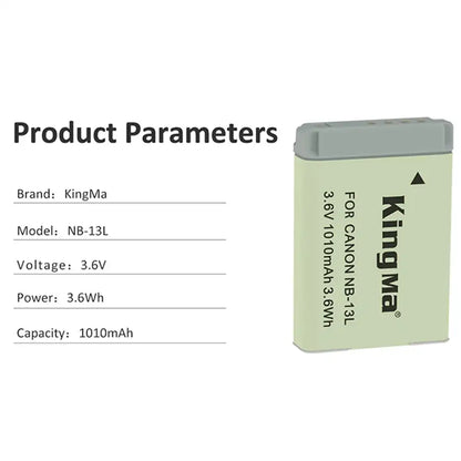 KingMa NB-13L | Canon | 1010mAh | Replacement Battery - 4
