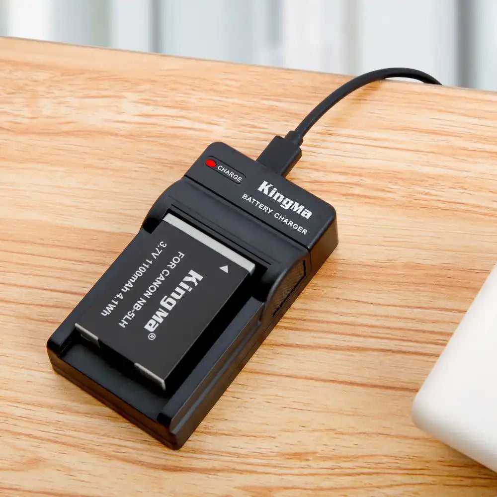 KingMa NB-5LH & NB-5L Set | Canon | 1100mAh Battery | Single Charger | LED - 4