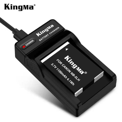KingMa NB-5LH & NB-5L Set | Canon | 1100mAh Battery | Single Charger | LED - 3