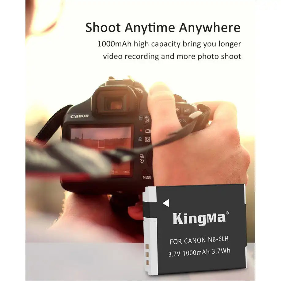 KingMa NB-6LH & NB-6L | Canon | 1000mAh | Replacement Battery - 4