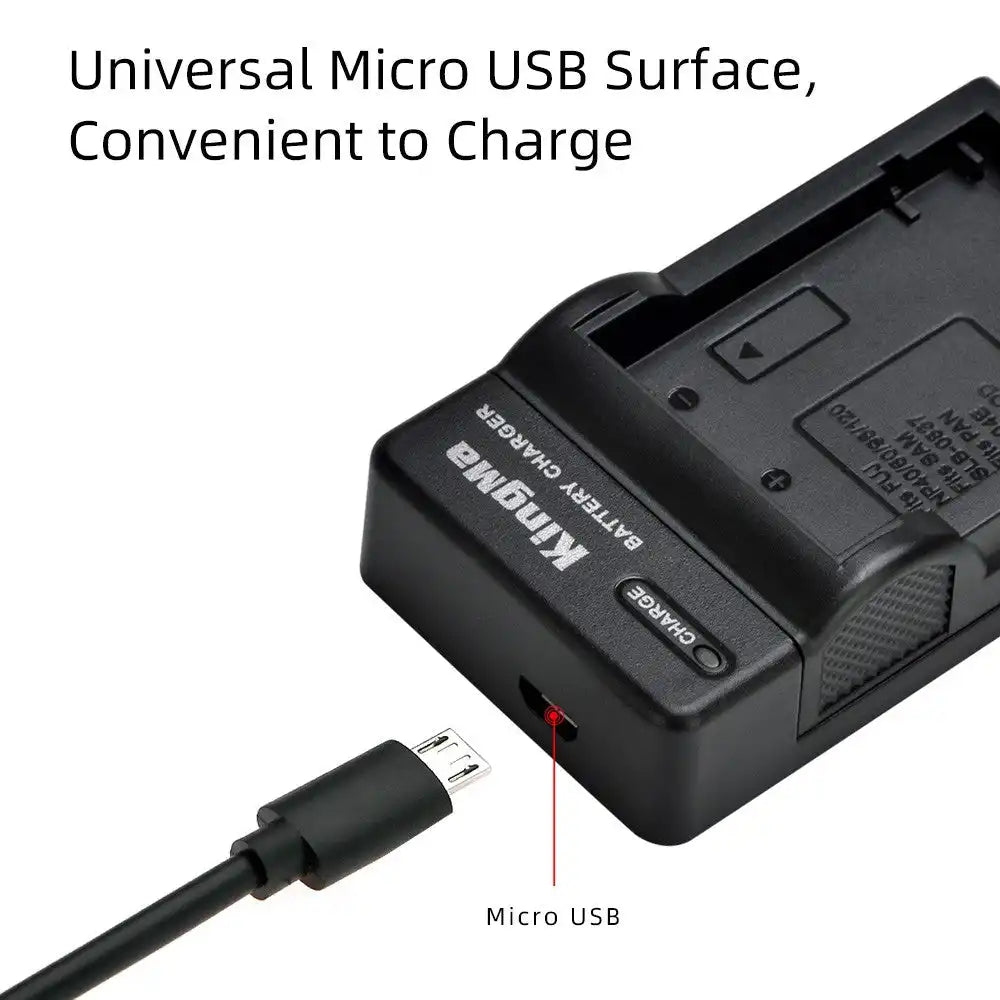 KingMa NP-95 Set | Fujifilm | 1400mAh Battery | Single Charger | LED - 4