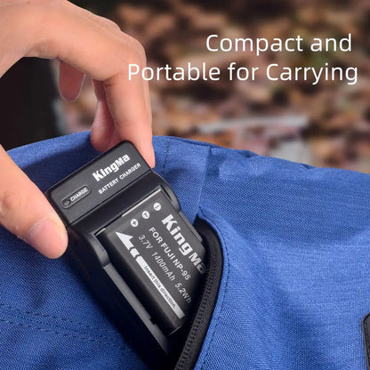 KingMa NP-95 Set | Fujifilm | 1400mAh Battery | Single Charger | LED - 7