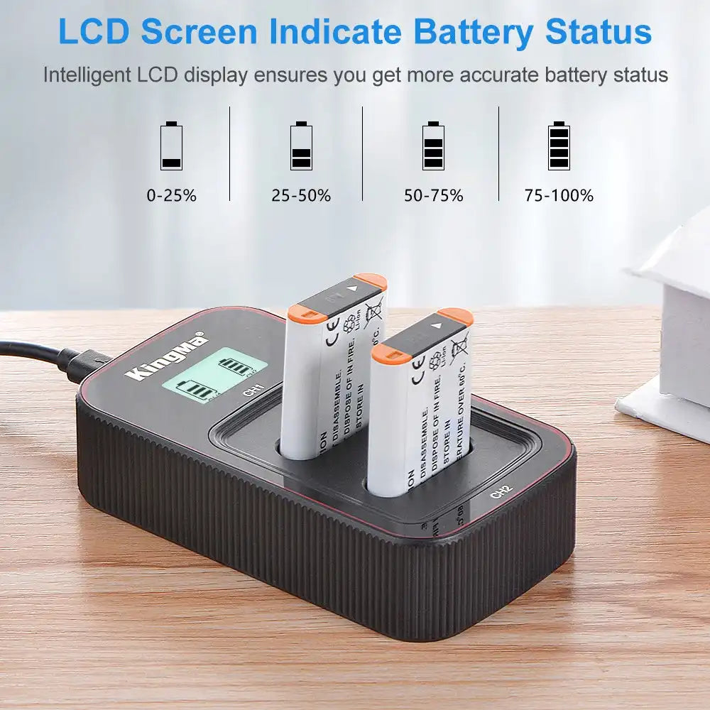 KingMa NP-BX1 Set | Sony | 1090mAh Battery | Dual Charger | LCD - 2