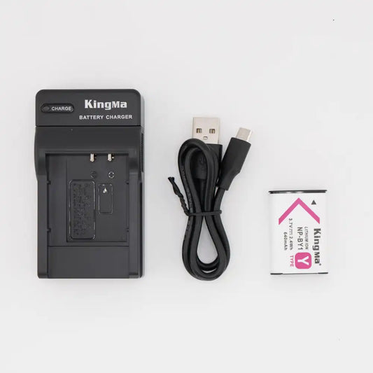 KingMa NP-BY1 Set | Sony | 640mAh Battery | Single Charger | LED - 1
