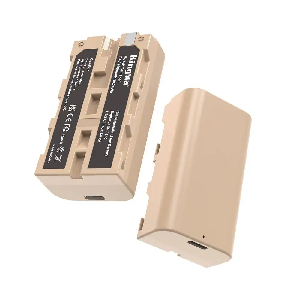 KingMa NP-F550 | Sony | 2600mAh | Replacement Battery | USB Type-C Port - 1
