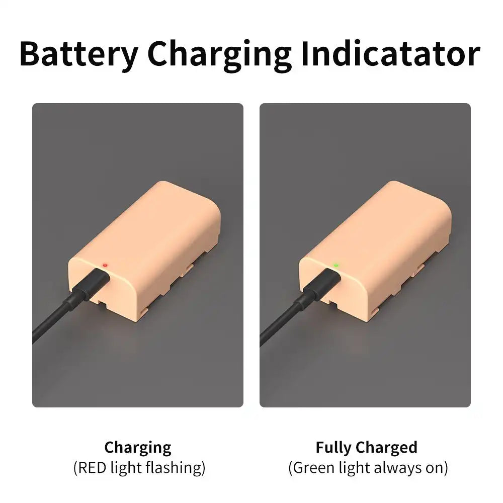 KingMa NP-F550 | Sony | 2600mAh | Replacement Battery | USB Type-C Port - 6