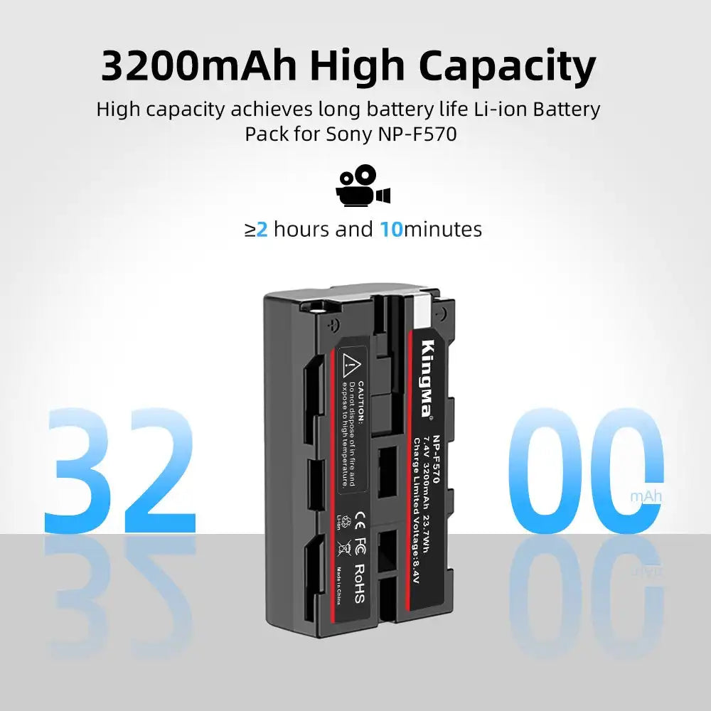 KingMa NP-F570 Replacement Battery | Sony Cameras - 4