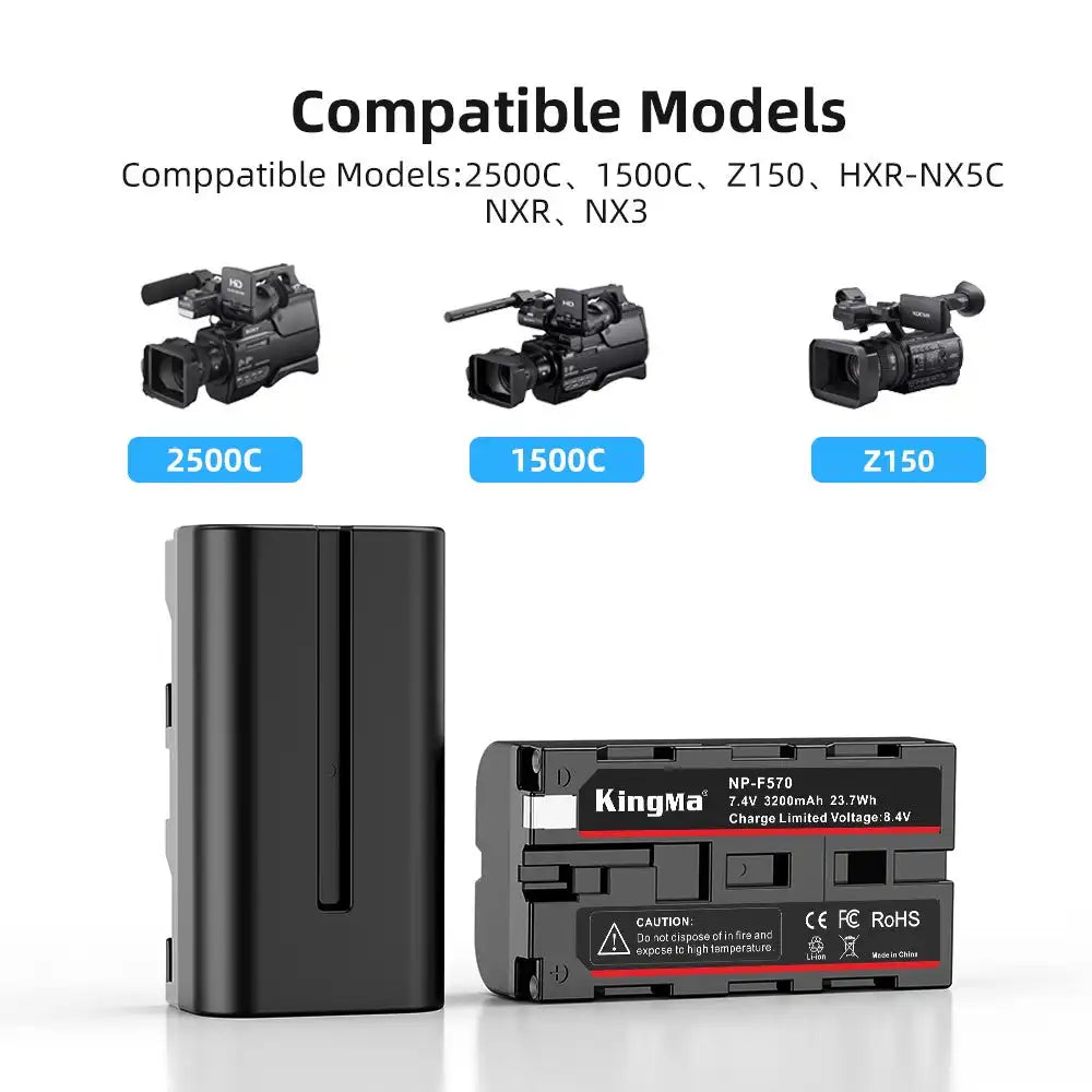 KingMa NP-F570 Replacement Battery | Sony Cameras - 6