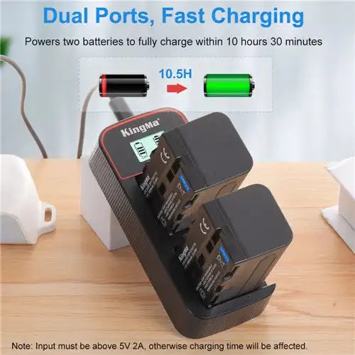 KingMa NP-F750 Set | Sony | 4400mAh Battery | Dual Charger | LCD - 3