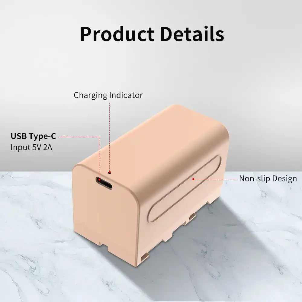 KingMa NP-F750 | Sony | 5200mAh | Replacement Battery | USB Type-C Port - 8