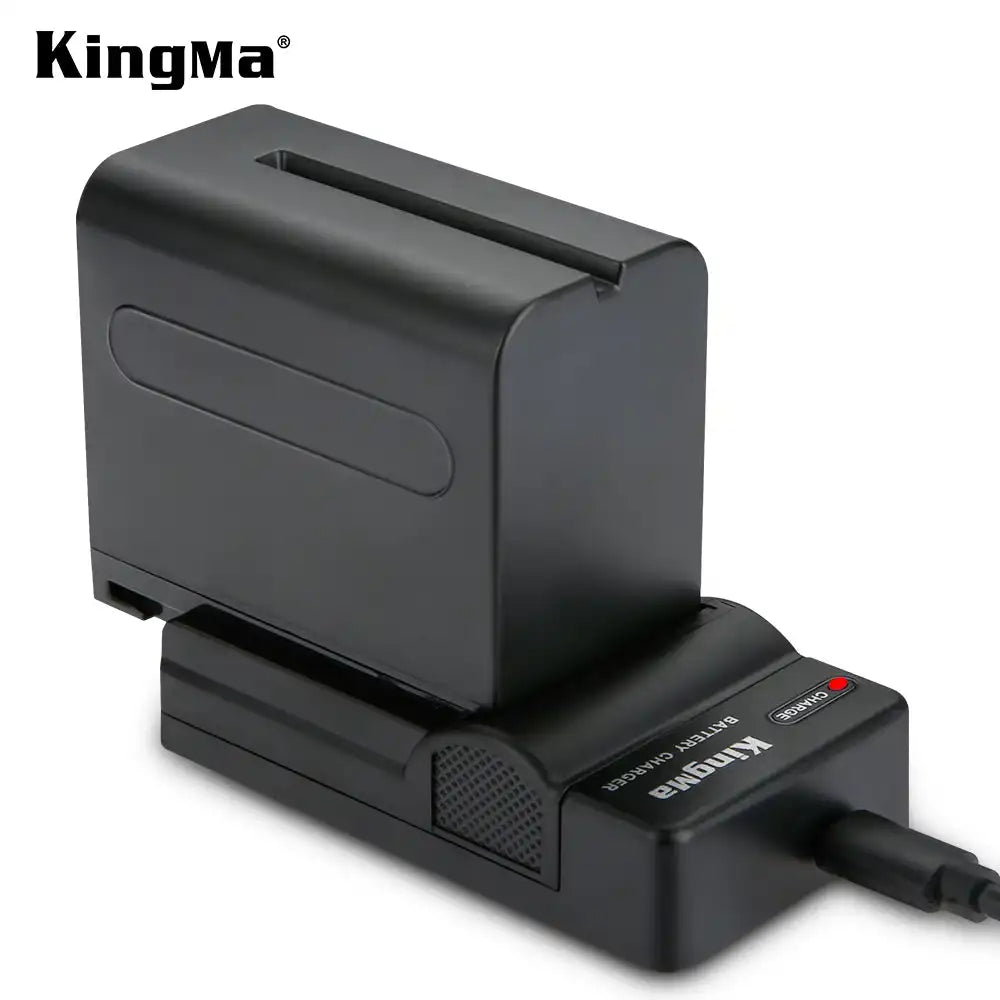 KingMa NP-F970 Set | Sony Camera | 6600mAh Battery | Single Slot | LED - 3