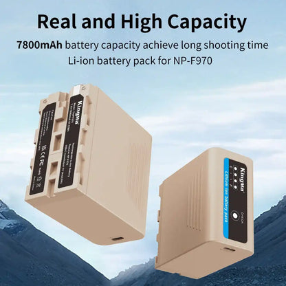 KingMa NP-F970 | Sony | 7800mAh | Replacement Battery | USB Type-C Port - 3