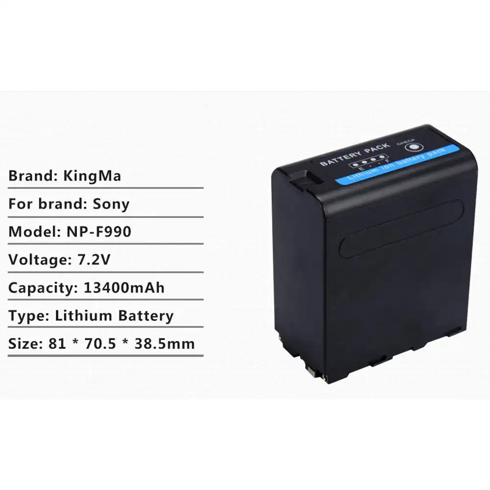 KingMa NP-F990 | Sony | 13400mAh | Replacement Battery - 7
