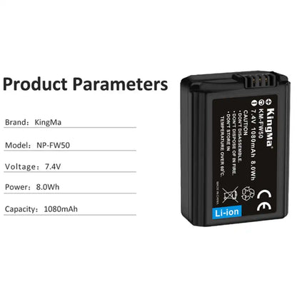 KingMa NP-FW50 | Sony | 1080mAh | Replacement Battery - 4
