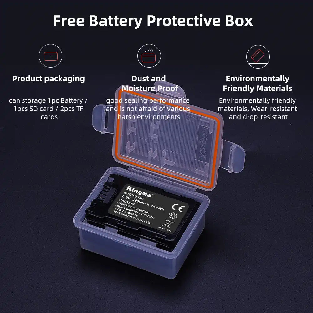 KingMa NP-FZ100 | Sony | 2000mAh | Replacement Battery - 6