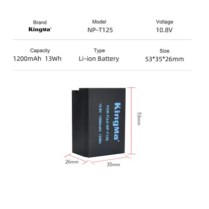 KingMa NP-T125 | Fujifilm | 1200mAh | Replacement Battery - 4