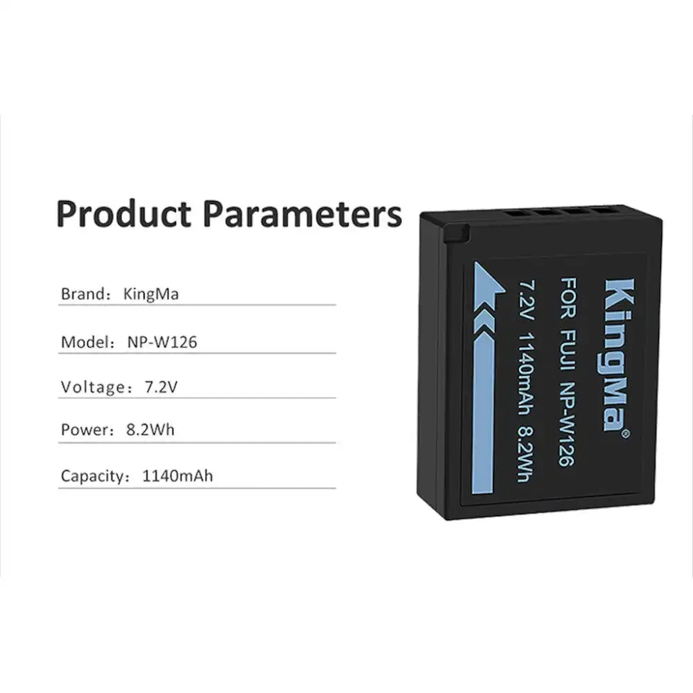 KingMa NP-W126 | Fujifilm | 1140mAh | Replacement Battery - 5