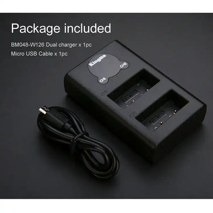KingMa NP-W126 / W126s Battery Charger | Fujifilm Camera | Dual Slot LCD Display - 4