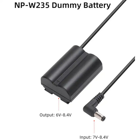 KingMa NP-W235 Dummy Battery | Fujifilm | DC Connector Version - 2