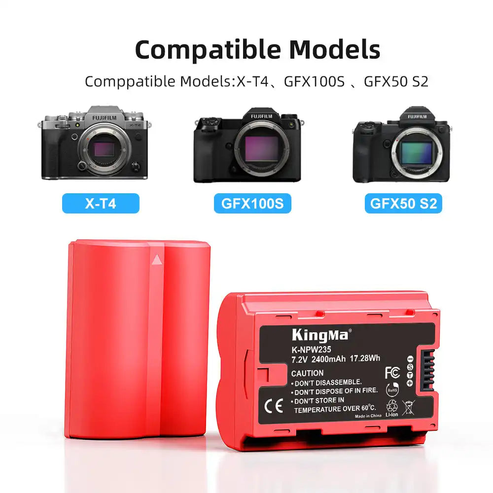 KingMa NP-W235 | Fujifilm | 2400mAh | Replacement Battery - 7