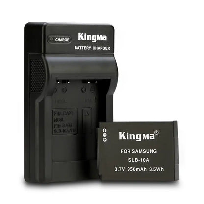 KingMa SLB-10A Set | Samsung | 950mAh Battery | Single Charger | LED - 1