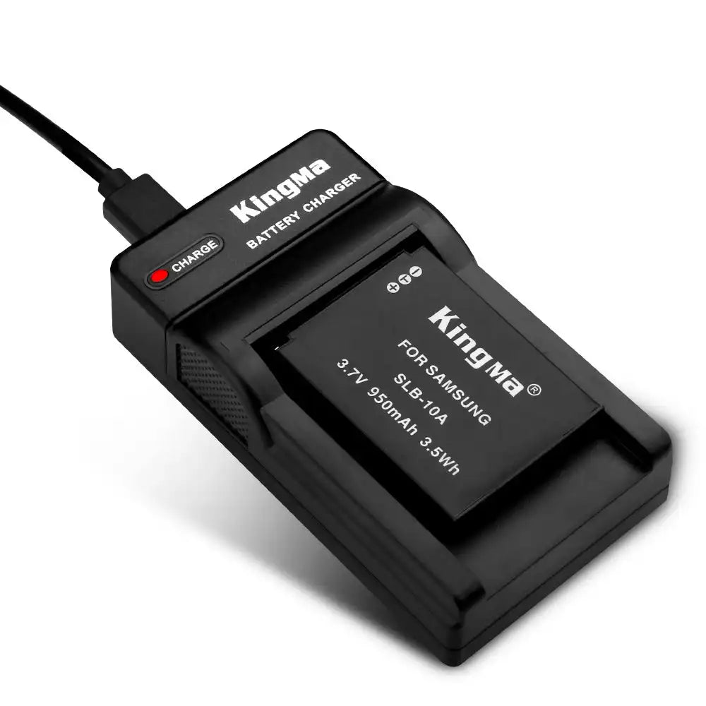 KingMa SLB-10A Set | Samsung | 950mAh Battery | Single Charger | LED - 2