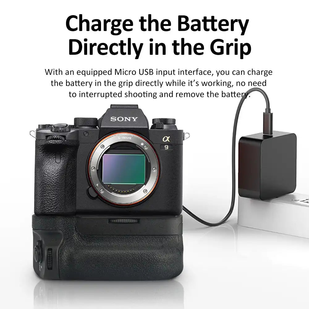 KingMa VG-C4EM | Sony | A9 II A7R IV A7M IV & A7RM IV | Battery Grip | Dual Slots - 6
