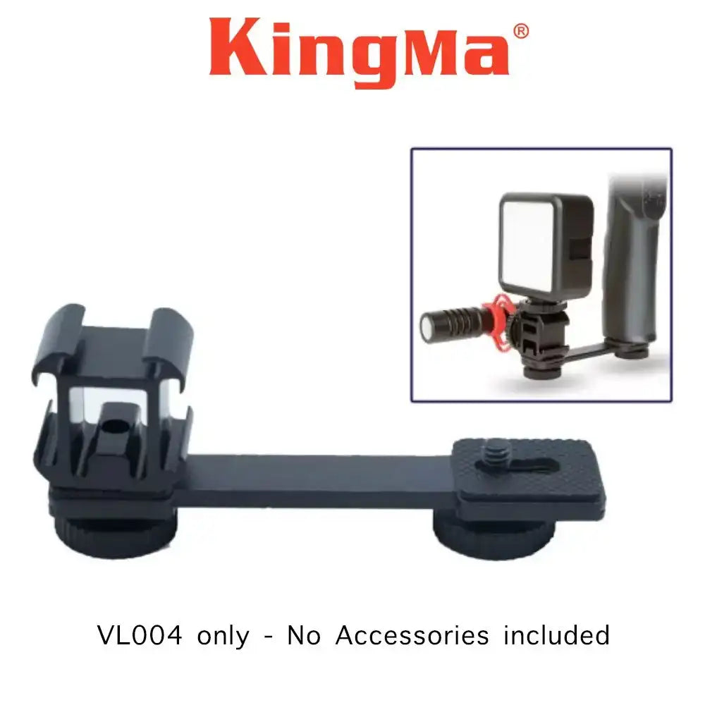 KingMa VL004 Extension Bracket | 3 Cold-shoe Interfaces | 1/4’’ Screw Mount - 3