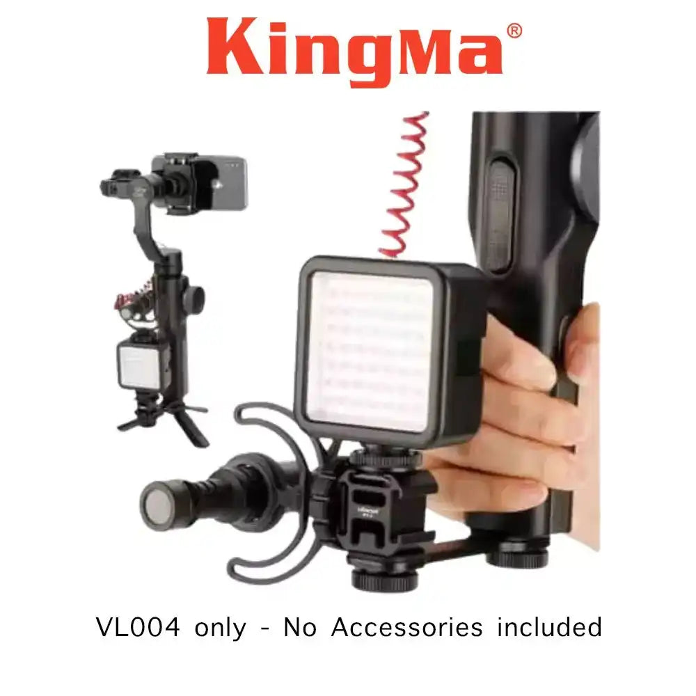 KingMa VL004 Extension Bracket | 3 Cold-shoe Interfaces | 1/4’’ Screw Mount - 5